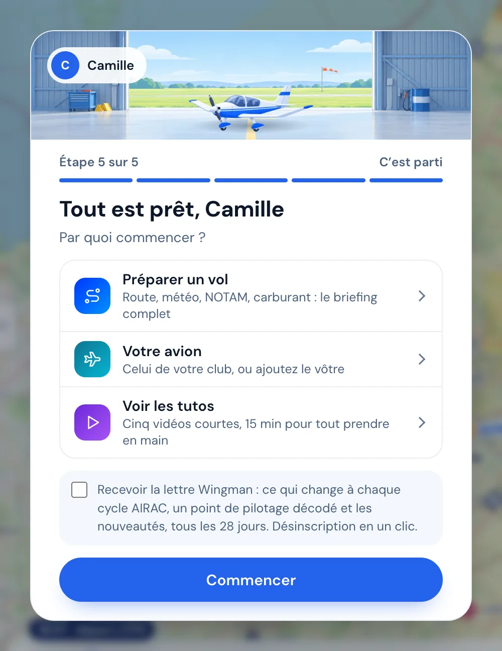 Étape 5 : tout est prêt.
