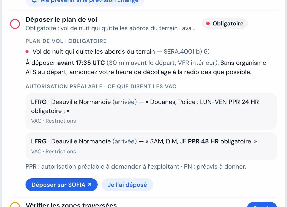 Le détail : la règle qui l’impose, l’heure limite, et ce que disent les VAC des terrains.